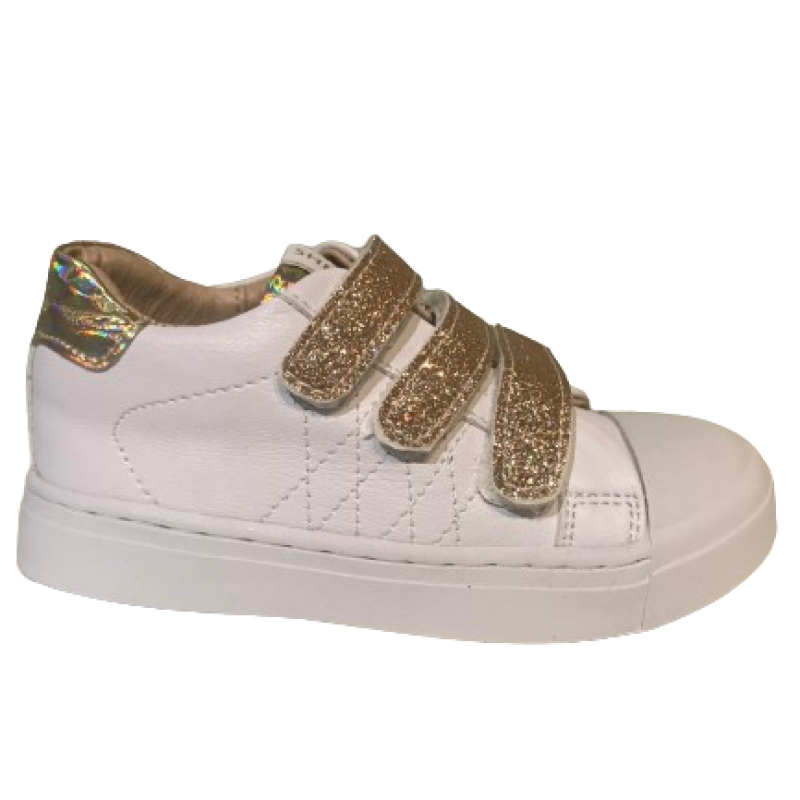 Shoesme SH23S016-B Sneaker White gold meisjes